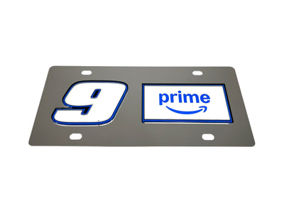 Chase Elliott Amazon Prime # & Sponsor Stainless Steel License Plate