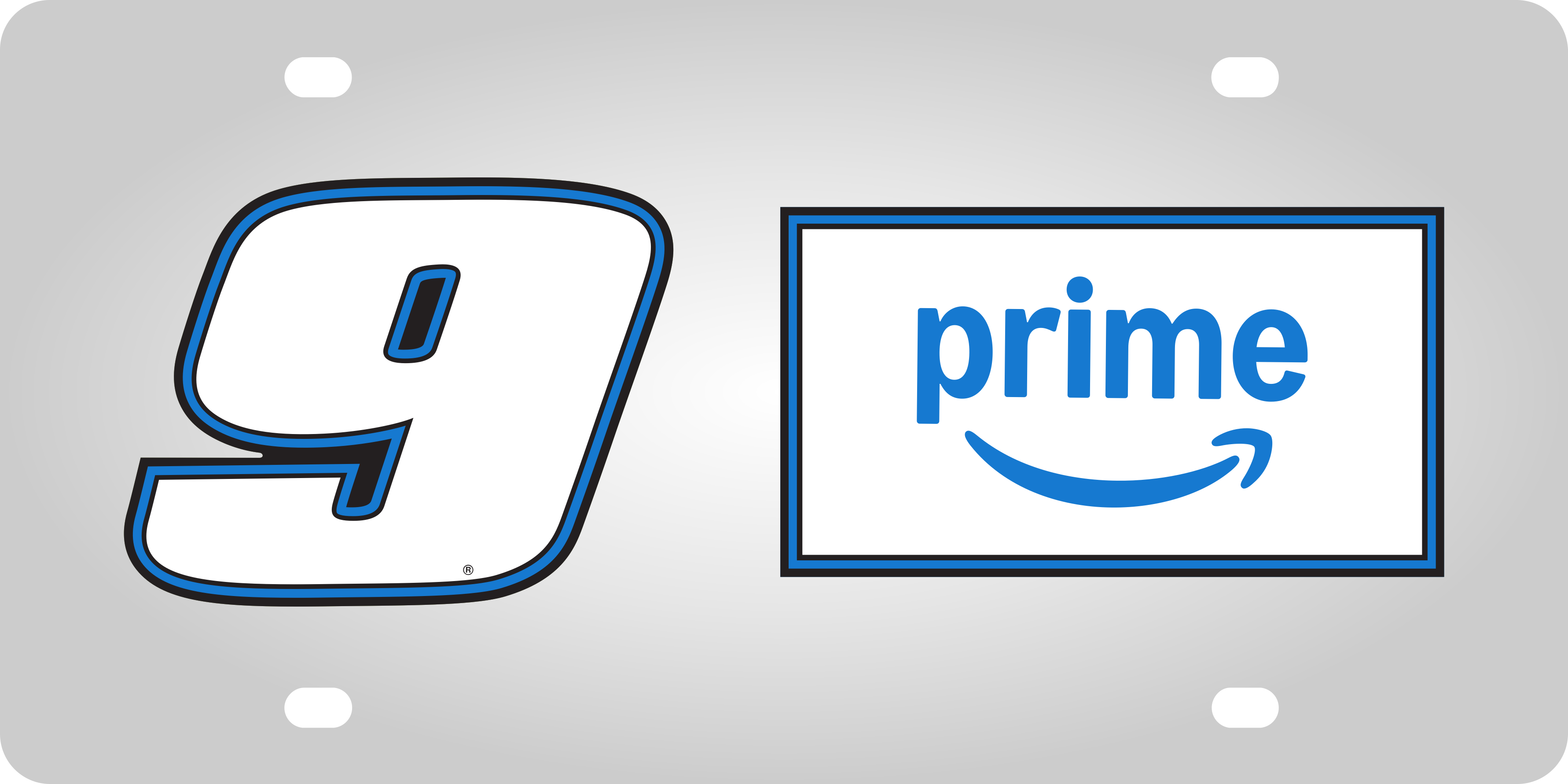 Chase Elliott Amazon Prime # & Sponsor Stainless Steel License Plate