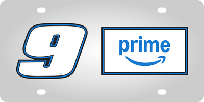 Chase Elliott Amazon Prime # & Sponsor Stainless Steel License Plate