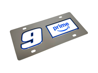Chase Elliott Amazon Prime # & Sponsor Stainless Steel License Plate