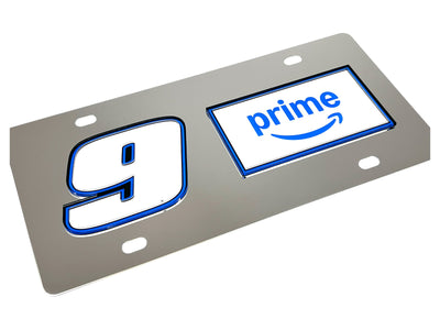 Chase Elliott Amazon Prime # & Sponsor Stainless Steel License Plate
