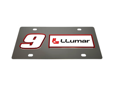 Chase Elliott LLumar # & Sponsor Stainless Steel License Plate