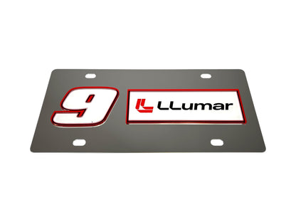 Chase Elliott LLumar # & Sponsor Stainless Steel License Plate