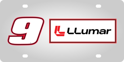 Chase Elliott LLumar # & Sponsor Stainless Steel License Plate