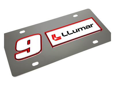 Chase Elliott LLumar # & Sponsor Stainless Steel License Plate
