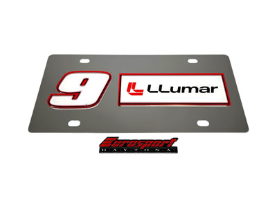 Chase Elliott LLumar # & Sponsor Stainless Steel License Plate