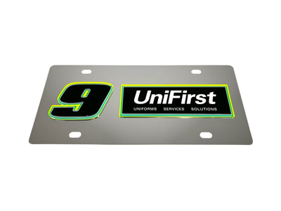 Chase Elliott UniFirst # & Sponsor Stainless Steel License Plate