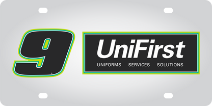 Chase Elliott UniFirst # & Sponsor Stainless Steel License Plate