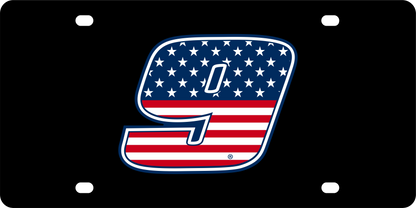 Chase Elliott Patriotic #9 Acrylic License Plate