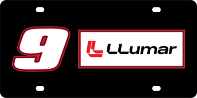 Chase Elliott LLumar # & Sponsor Acrylic License Plate