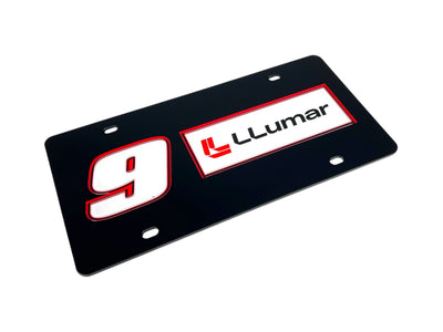 Chase Elliott LLumar # & Sponsor Acrylic License Plate