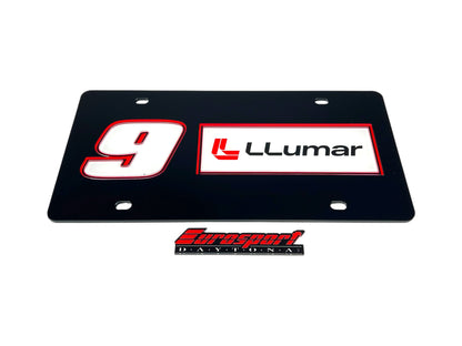 Chase Elliott LLumar # & Sponsor Acrylic License Plate