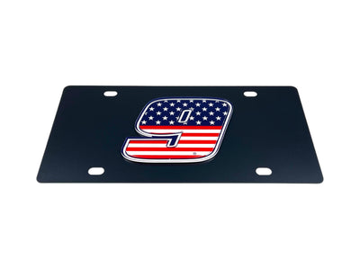 Chase Elliott Patriotic #9 Carbon Steel License Plate