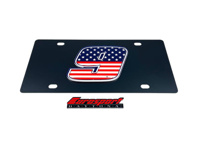 Chase Elliott Patriotic #9 Carbon Steel License Plate