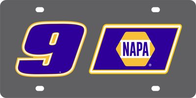 Chase Elliott NAPA # & Sponsor Carbon Steel License Plate