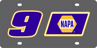 Chase Elliott NAPA # & Sponsor Carbon Steel License Plate
