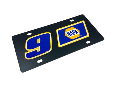 Chase Elliott NAPA # & Sponsor Carbon Steel License Plate