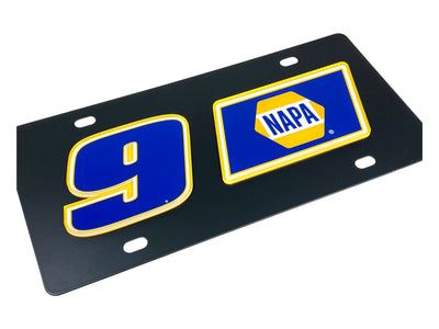 Chase Elliott NAPA # & Sponsor Carbon Steel License Plate