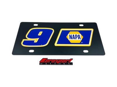 Chase Elliott NAPA # & Sponsor Carbon Steel License Plate