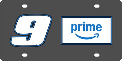 Chase Elliott Amazon Prime # & Sponsor Carbon Steel License Plate