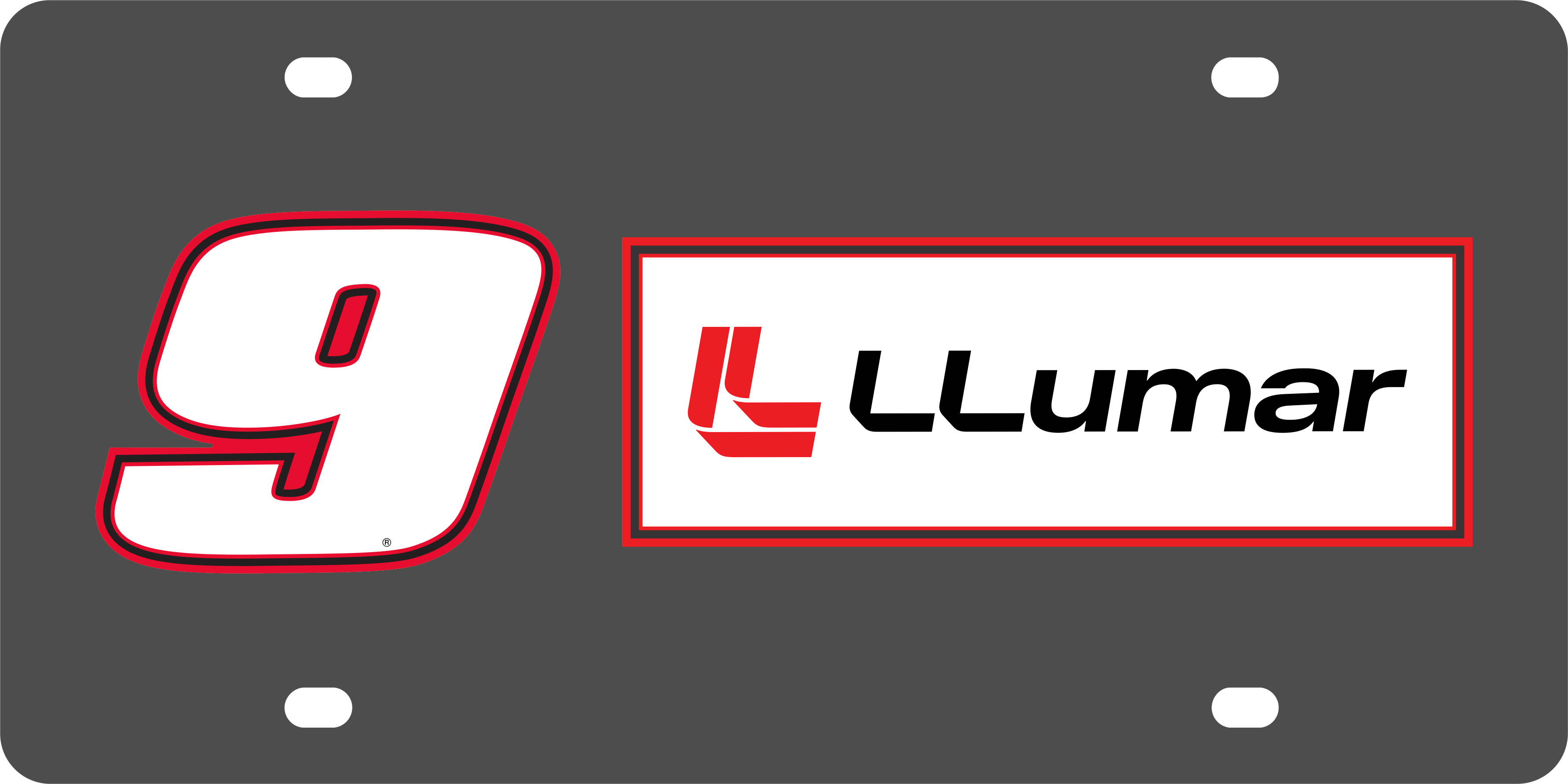Chase Elliott LLumar # & Sponsor Carbon Steel License Plate