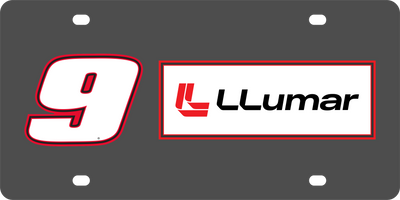 Chase Elliott LLumar # & Sponsor Carbon Steel License Plate