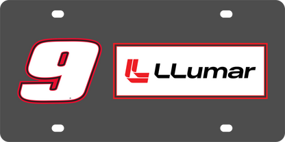 Chase Elliott LLumar # & Sponsor Carbon Steel License Plate