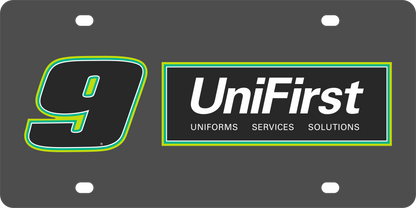 Chase Elliott UniFirst # & Sponsor Carbon Steel License Plate