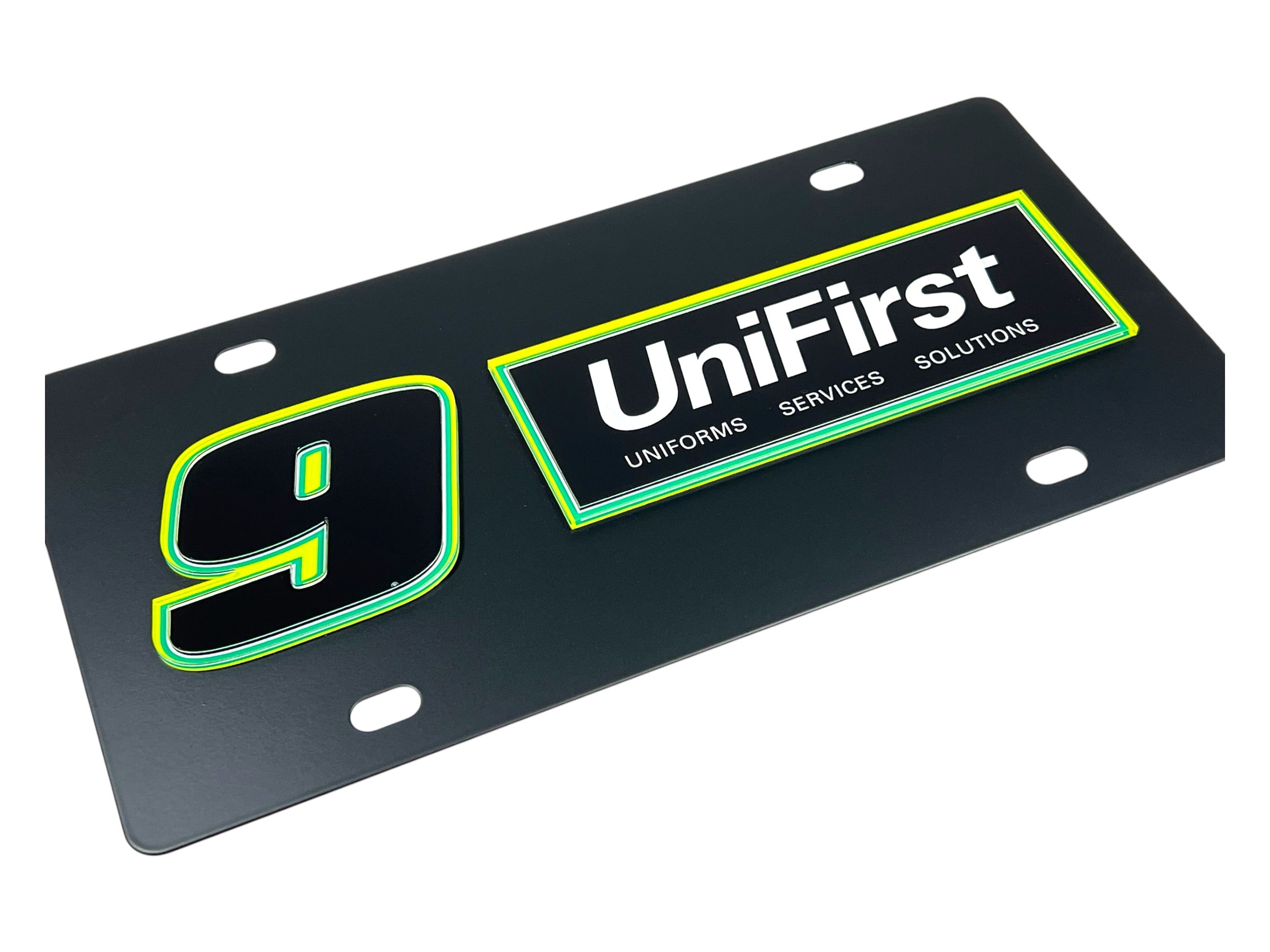 Chase Elliott UniFirst # & Sponsor Carbon Steel License Plate