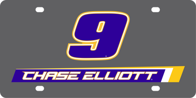 Chase Elliott NAPA # & Name Rail Carbon Steel License Plate