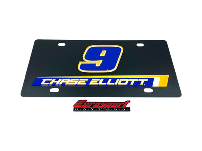 Chase Elliott NAPA # & Name Rail Carbon Steel License Plate