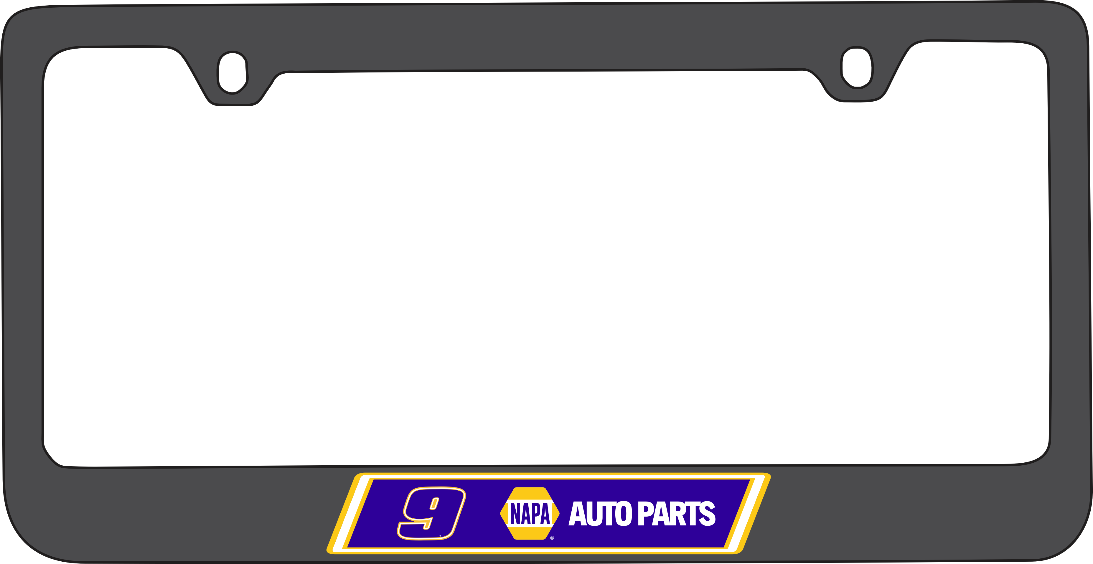 Chase Elliott NAPA # & Sponsor Black License Plate Frame