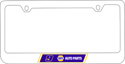 Chase Elliott NAPA # & Sponsor White License Plate Frame