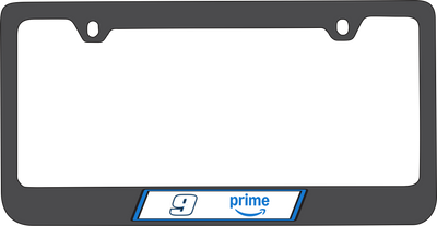 Chase Elliott Amazon Prime # & Sponsor Black License Plate Frame