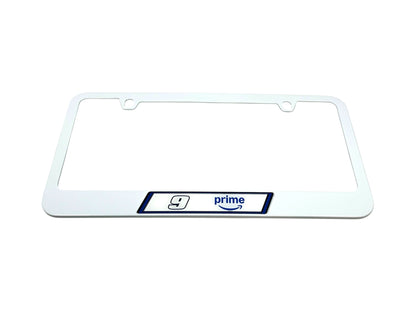 Chase Elliott Amazon Prime # & Sponsor White License Plate Frame