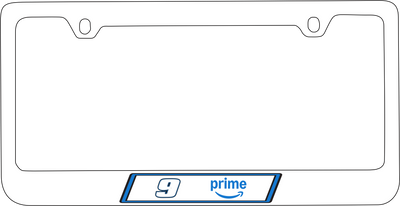 Chase Elliott Amazon Prime # & Sponsor White License Plate Frame