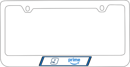 Chase Elliott Amazon Prime # & Sponsor White License Plate Frame