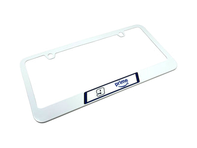 Chase Elliott Amazon Prime # & Sponsor White License Plate Frame
