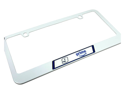 Chase Elliott Amazon Prime # & Sponsor White License Plate Frame