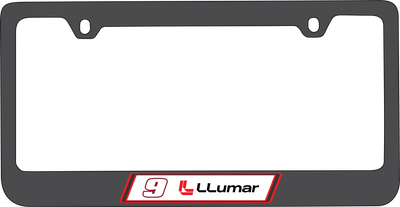 Chase Elliott LLumar # & Sponsor Black License Plate Frame