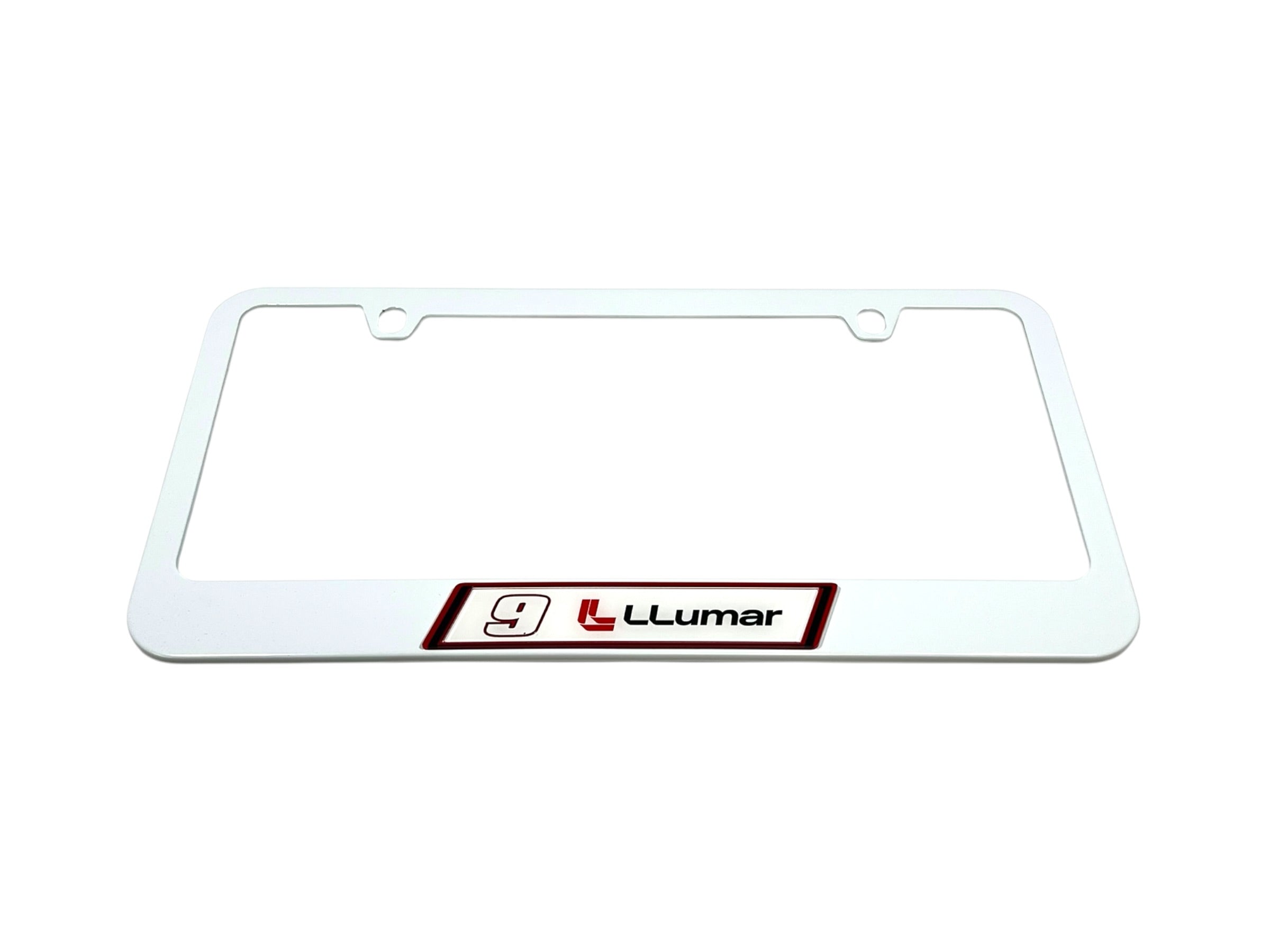 Chase Elliott LLumar # & Sponsor White License Plate Frame