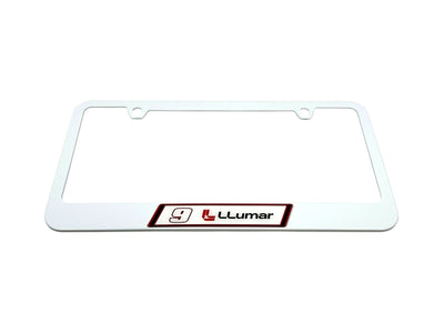 Chase Elliott LLumar # & Sponsor White License Plate Frame