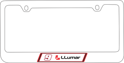 Chase Elliott LLumar # & Sponsor White License Plate Frame