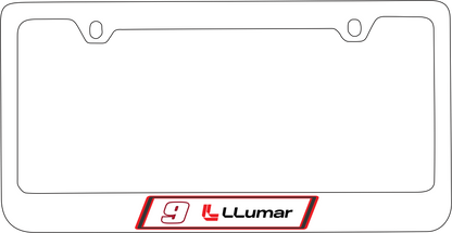 Chase Elliott LLumar # & Sponsor White License Plate Frame