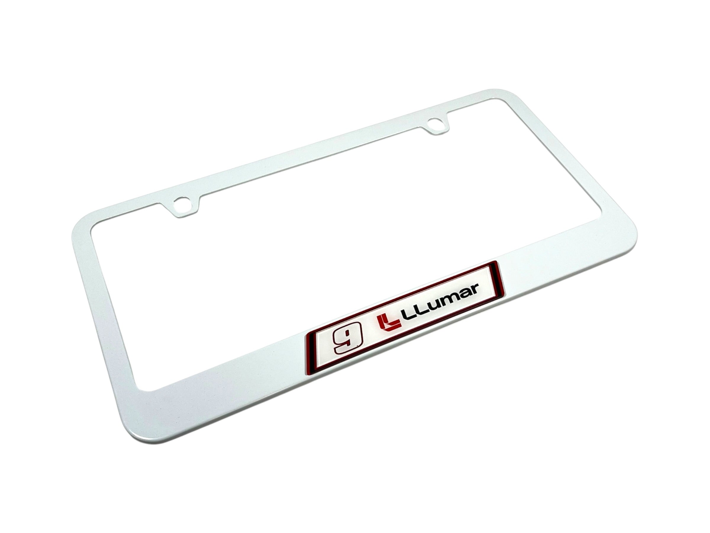 Chase Elliott LLumar # & Sponsor White License Plate Frame