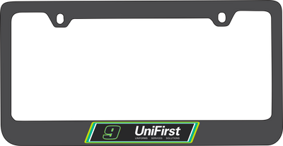 Chase Elliott UniFirst # & Sponsor Black License Plate Frame