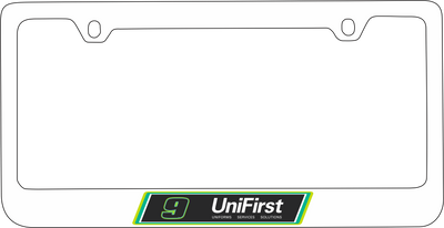 Chase Elliott UniFirst # & Sponsor White License Plate Frame