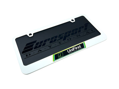 Chase Elliott UniFirst # & Sponsor White License Plate Frame