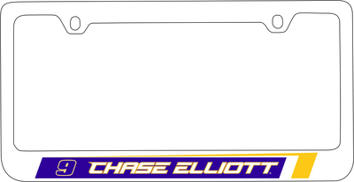 Chase Elliott NAPA # & Name Rail White License Plate Frame