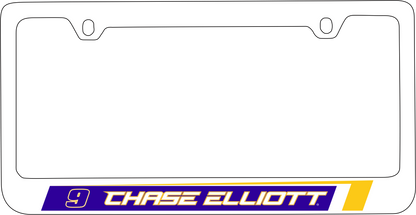 Chase Elliott NAPA # & Name Rail White License Plate Frame